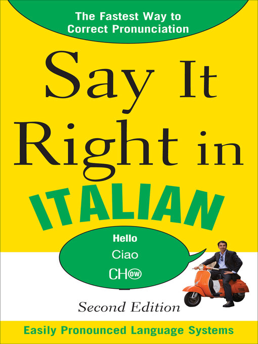 Title details for Say It Right in Italian by EPLS, NA - Available